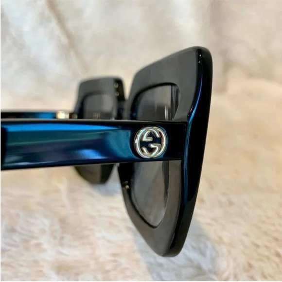 Gucci Black Oversized Square Sunglasses GG0328S